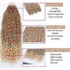 Synthetic Goddess Locs Crochet Hair Braids Curly Faux Locs Braiding Hair Extensions Wig For Women Black Hippie Boho Style