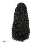Synthetic Goddess Locs Crochet Hair Braids Curly Faux Locs Braiding Hair Extensions Wig For Women Black Hippie Boho Style