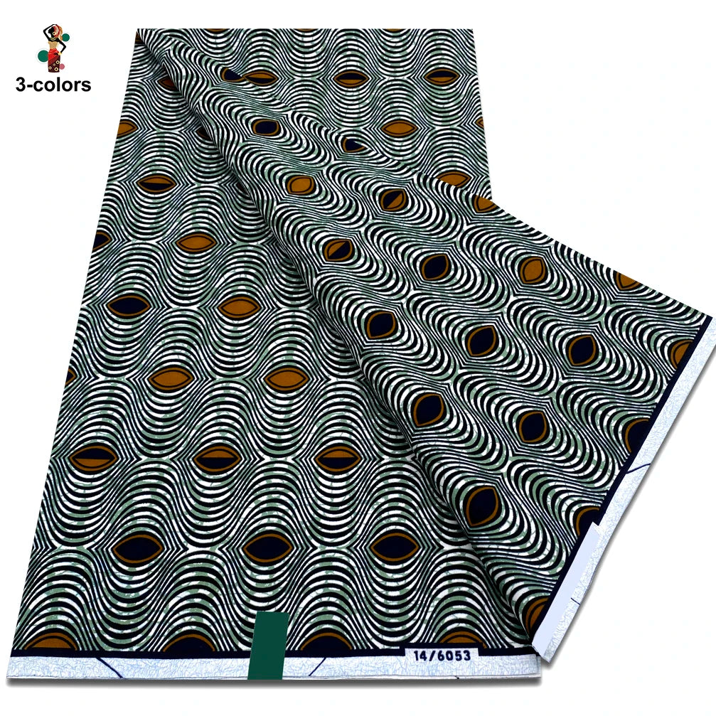 New Arrival High Quality Original 100% Cotton Wax Print Guaranteed Veritable Ankara African Real Wax Fabric Soft Pagne for Dress