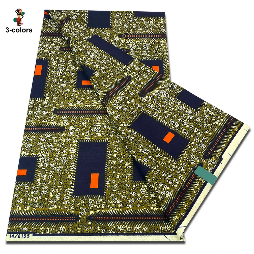 New Arrival High Quality Original 100% Cotton Wax Print Guaranteed Veritable Ankara African Real Wax Fabric Soft Pagne for Dress