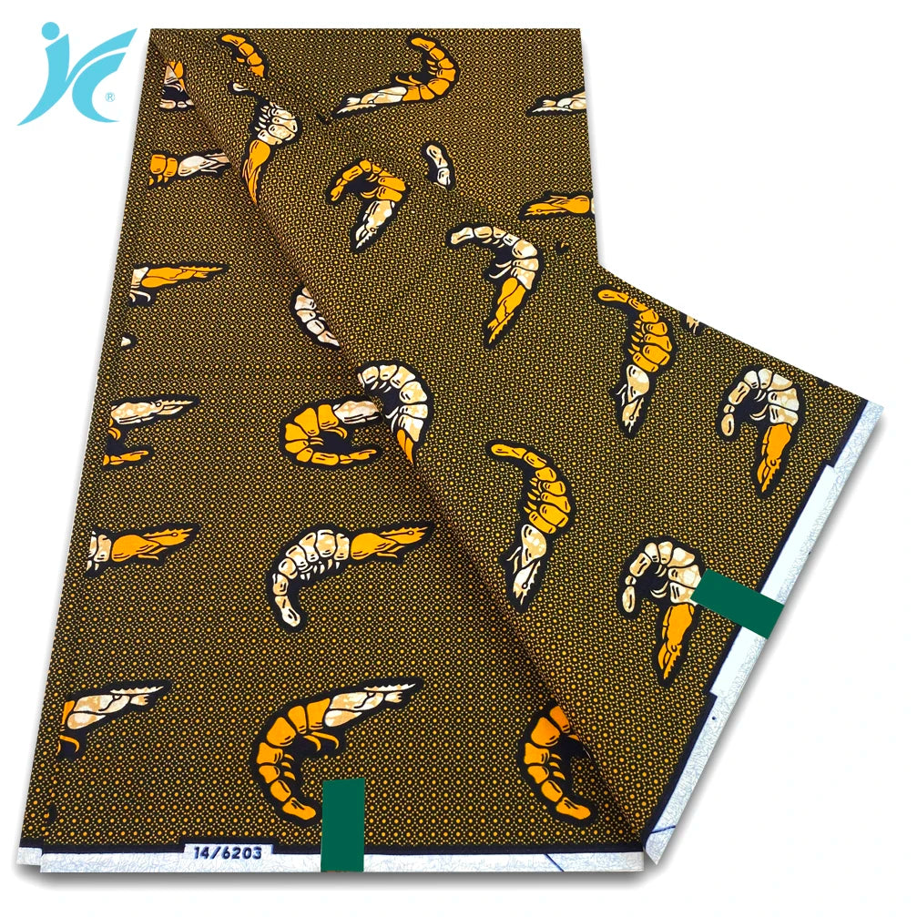 Ankara Wax Fabric 6 Yards High Quality African Wax Print Fabric 100% Cotton Soft Dutch Hollandais Fabric for Men&Women Dresses