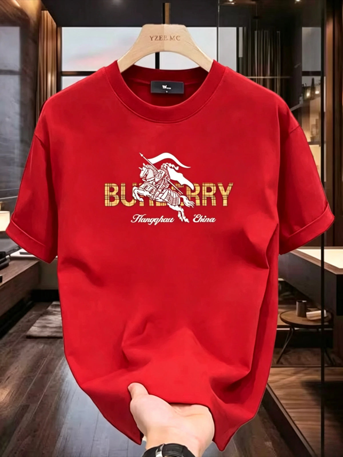 Men's  Women's Cotton Luxurious Letter Print T-shirts Short-sleeved T-shirts High-quality Sleeved Shirts Street Fashion Apparel