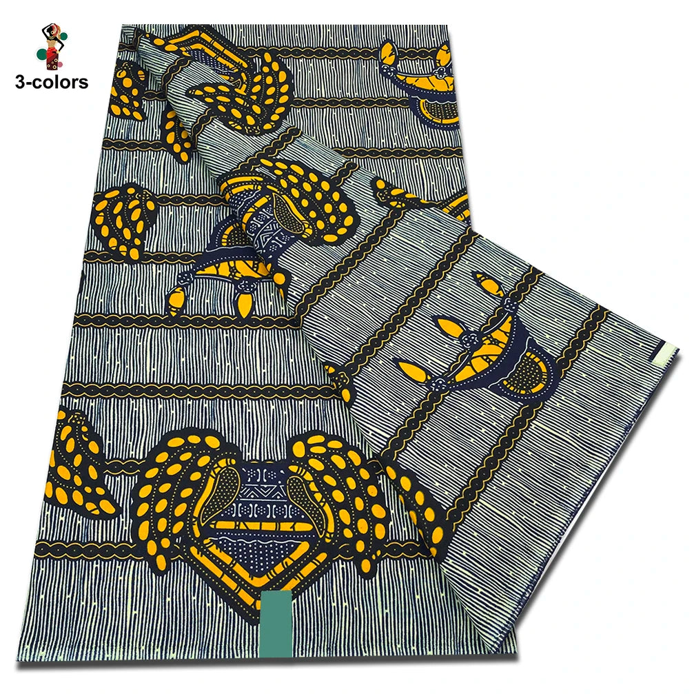 New Arrival High Quality Original 100% Cotton Wax Print Guaranteed Veritable Ankara African Real Wax Fabric Soft Pagne for Dress