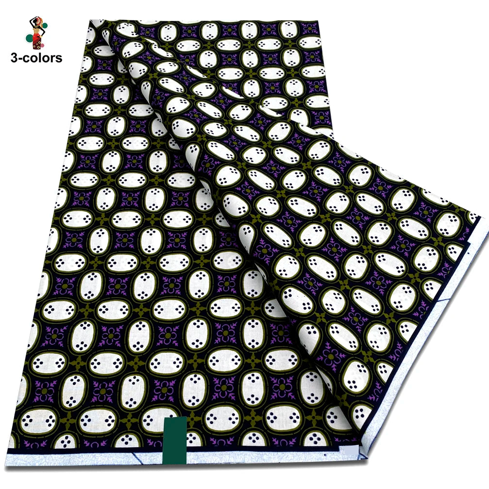 New Arrival High Quality Original 100% Cotton Wax Print Guaranteed Veritable Ankara African Real Wax Fabric Soft Pagne for Dress