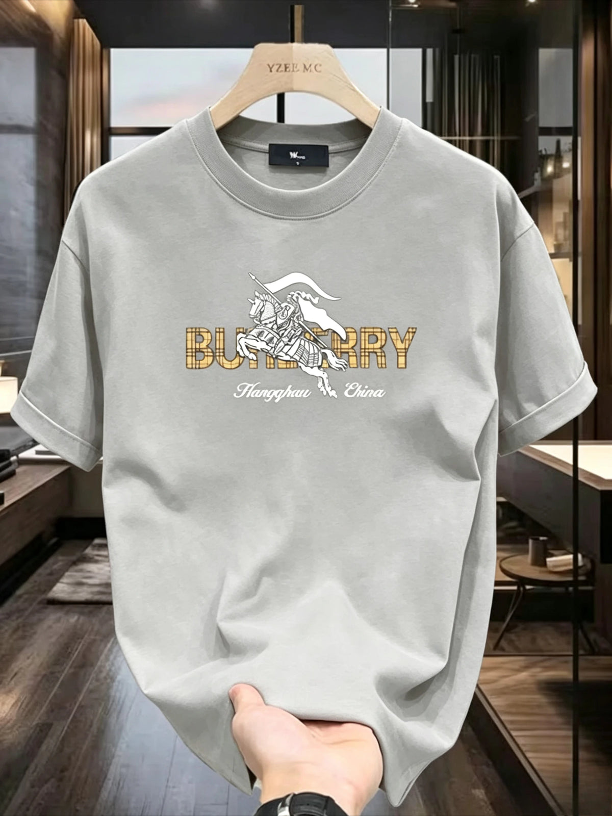 Men's  Women's Cotton Luxurious Letter Print T-shirts Short-sleeved T-shirts High-quality Sleeved Shirts Street Fashion Apparel