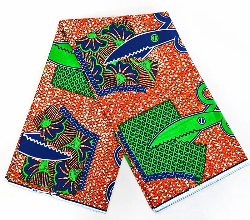 Veritable Soft Real  6yards For Party Dress Africna Wax Print Fabric Pagne Wax Material DIY Dress 100% Cotton