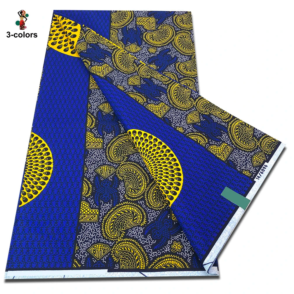 New Arrival High Quality Original 100% Cotton Wax Print Guaranteed Veritable Ankara African Real Wax Fabric Soft Pagne for Dress