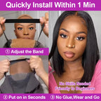 250% Density Straight Short Bob Wig 13x4 13x6 HD Lace Front Brazilian Remy Human Hair Glueless Ready to Wear Pre Plucked For Black Women