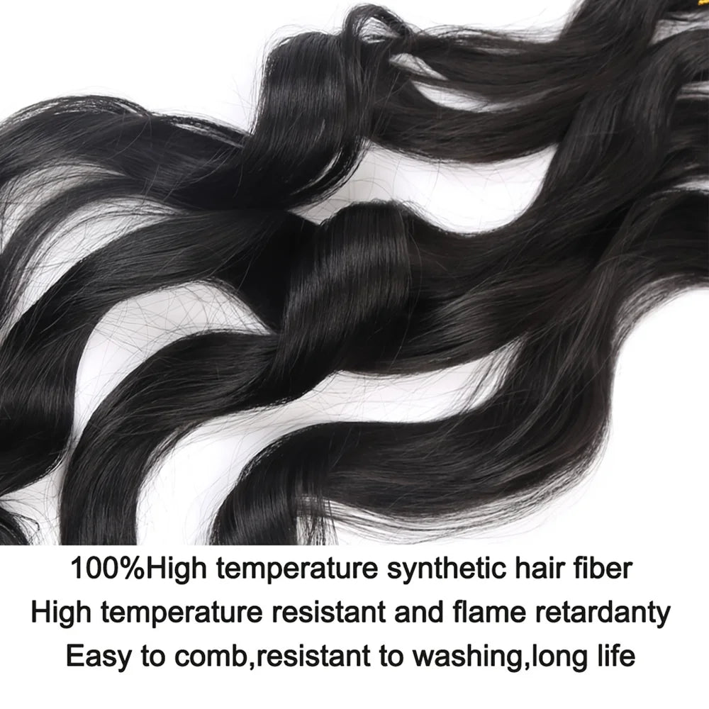 French Curls Braiding Hair Synthetic Hair Spiral Curls Braids Hair Pre Stretched Loose Wave Braiding Hair Extensions For Women