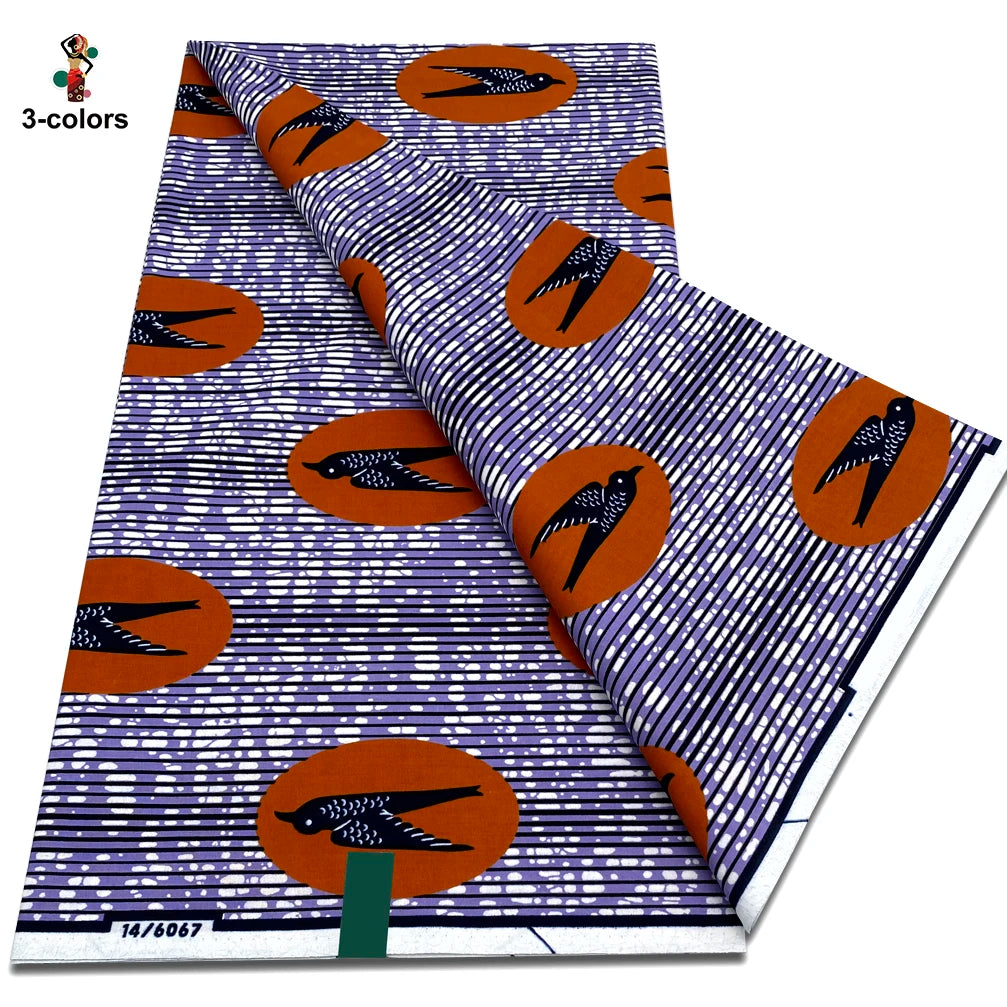 New Arrival High Quality Original 100% Cotton Wax Print Guaranteed Veritable Ankara African Real Wax Fabric Soft Pagne for Dress