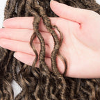 Synthetic Goddess Locs Crochet Hair Braids Curly Faux Locs Braiding Hair Extensions Wig For Women Black Hippie Boho Style