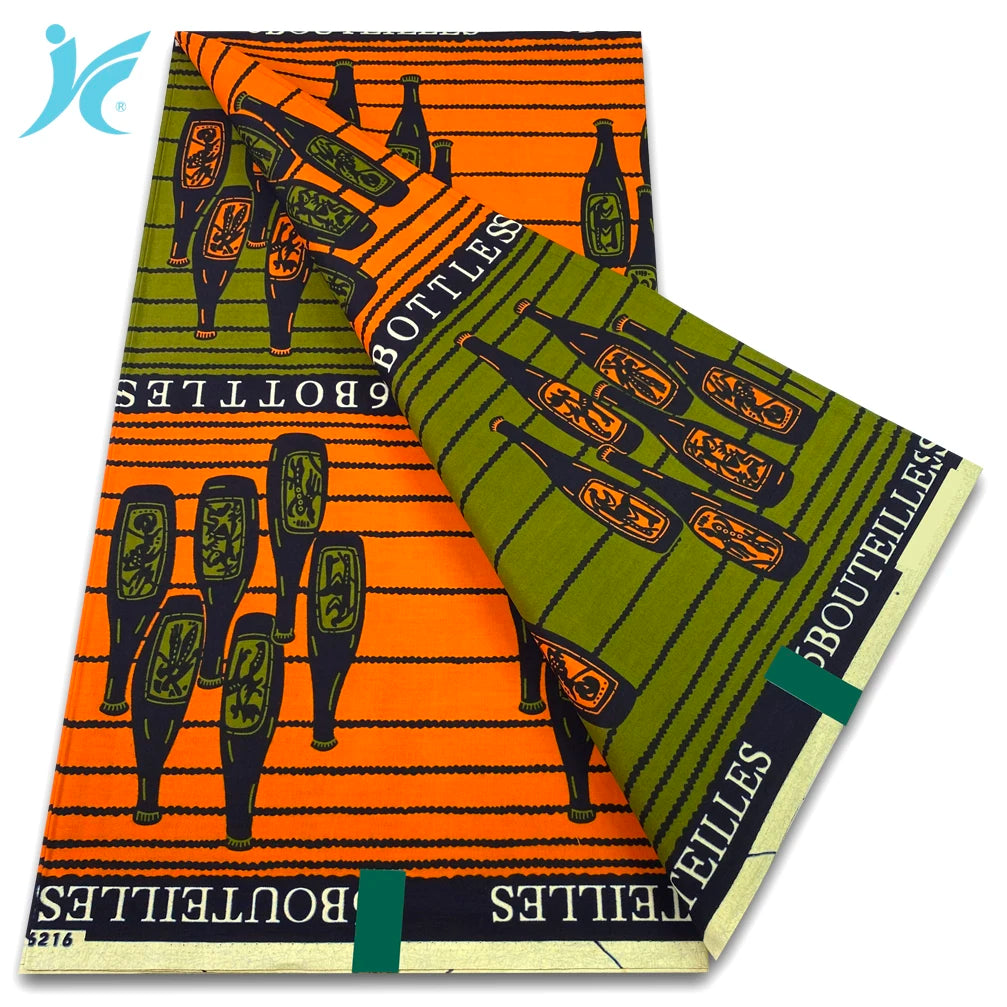 Ankara Wax Fabric 6 Yards High Quality African Wax Print Fabric 100% Cotton Soft Dutch Hollandais Fabric for Men&Women Dresses
