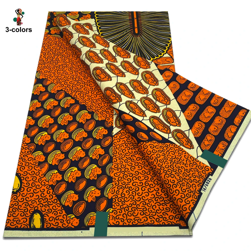 New Arrival High Quality Original 100% Cotton Wax Print Guaranteed Veritable Ankara African Real Wax Fabric Soft Pagne for Dress