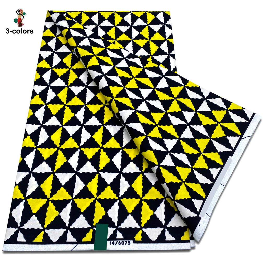 New Arrival High Quality Original 100% Cotton Wax Print Guaranteed Veritable Ankara African Real Wax Fabric Soft Pagne for Dress
