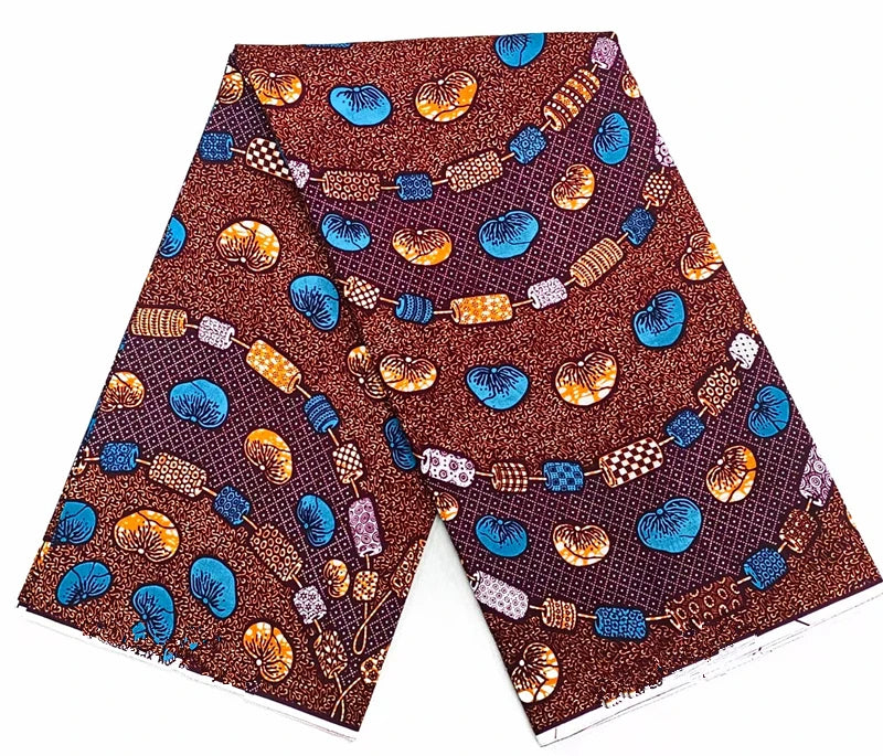 Veritable Soft Real  6yards For Party Dress Africna Wax Print Fabric Pagne Wax Material DIY Dress 100% Cotton
