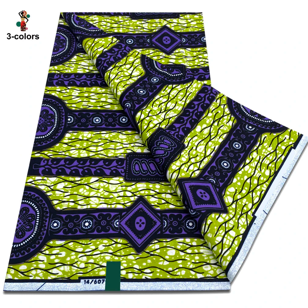 New Arrival High Quality Original 100% Cotton Wax Print Guaranteed Veritable Ankara African Real Wax Fabric Soft Pagne for Dress
