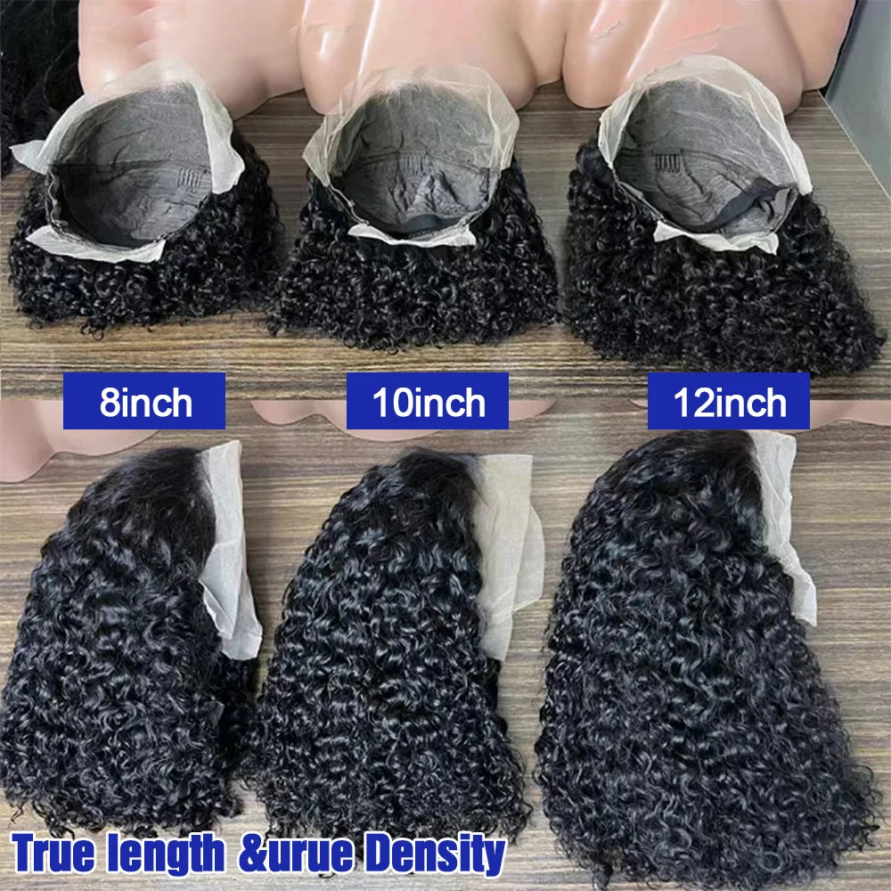 Deep Wave 13X6 Hd Lace Frontal Wig For Women 250% Vietnamese Water Curly 13x4 Lace Front Wig Short Bob Glueless Wigs Human Hair Natural Color
