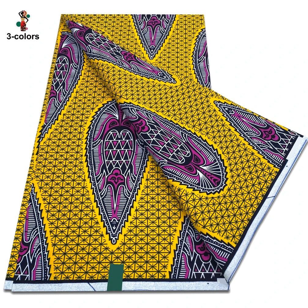 New Arrival High Quality Original 100% Cotton Wax Print Guaranteed Veritable Ankara African Real Wax Fabric Soft Pagne for Dress