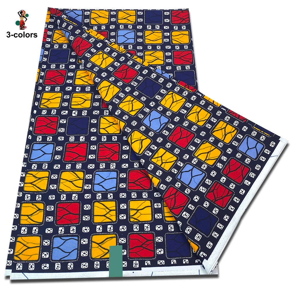New Arrival High Quality Original 100% Cotton Wax Print Guaranteed Veritable Ankara African Real Wax Fabric Soft Pagne for Dress