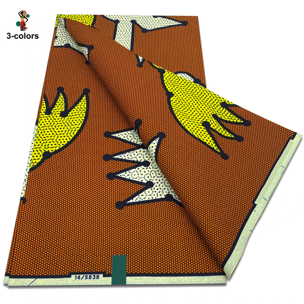 New Arrival High Quality Original 100% Cotton Wax Print Guaranteed Veritable Ankara African Real Wax Fabric Soft Pagne for Dress