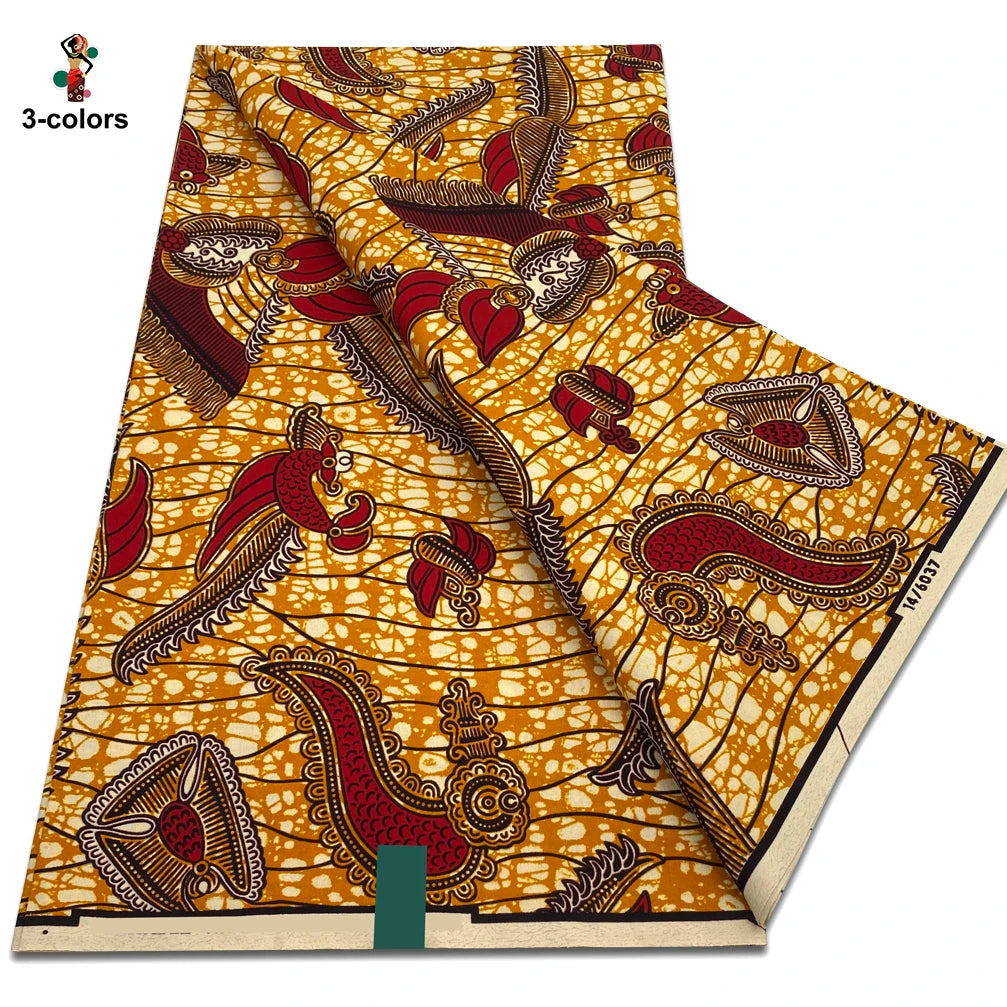 New Arrival High Quality Original 100% Cotton Wax Print Guaranteed Veritable Ankara African Real Wax Fabric Soft Pagne for Dress