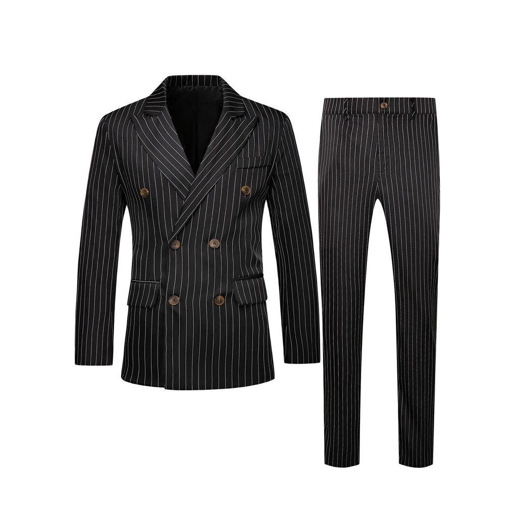 High-quality European and American Men's Clothing, Formal Suits with Stripes, Trousers for Business, Formal Dinners, Weddings