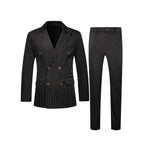 High-quality European and American Men's Clothing, Formal Suits with Stripes, Trousers for Business, Formal Dinners, Weddings