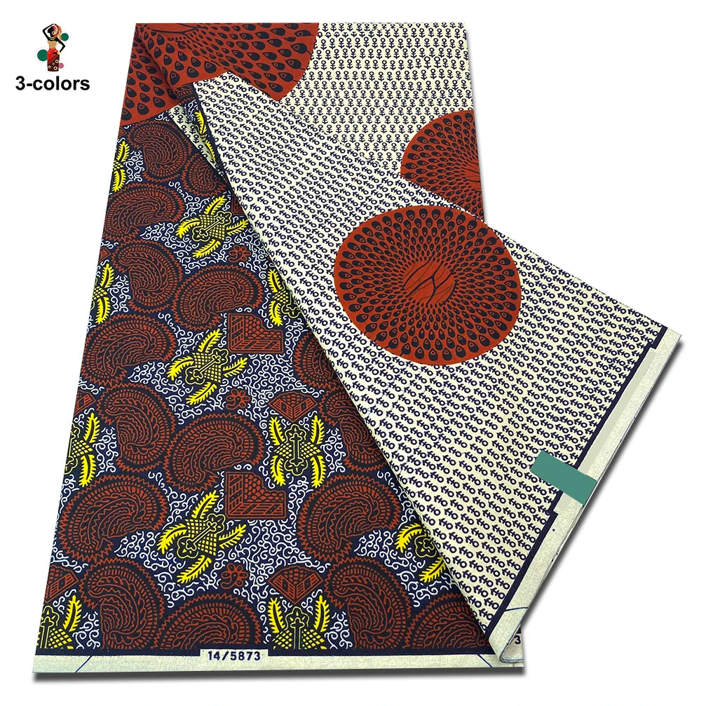 New Arrival High Quality Original 100% Cotton Wax Print Guaranteed Veritable Ankara African Real Wax Fabric Soft Pagne for Dress