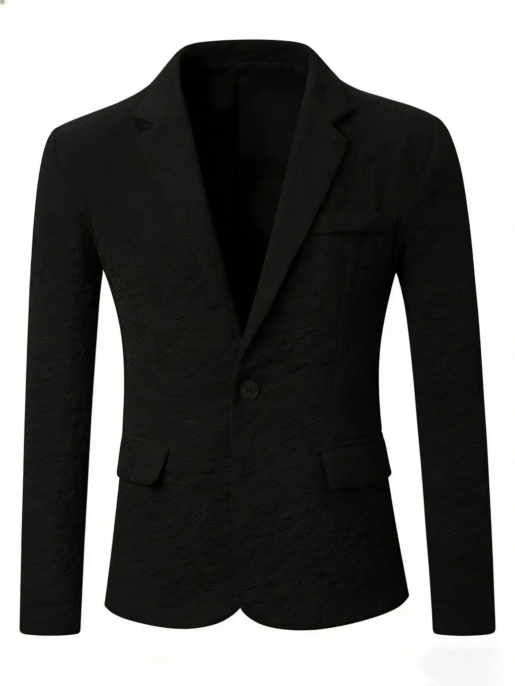 Men's White Business Suits For Casual Party Elegant Jacquard Suits Top High Quality Solid Clothes Basic Pocket Jacket