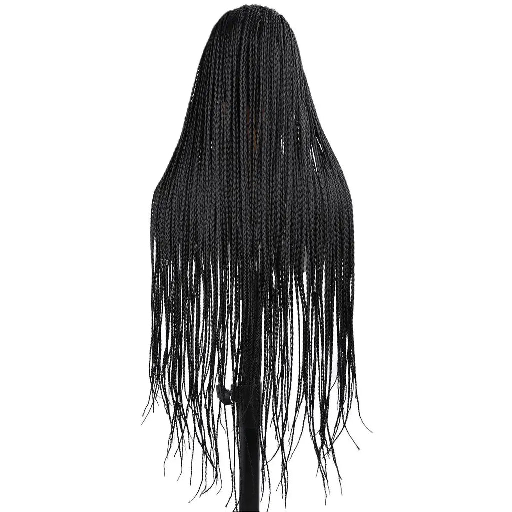 Synthetic Full Lace Wig Braided Wigs For Black Women Cornrow Box Wig Braid 36 Inches Braiding Hair Knotless Box Braids Wigs
