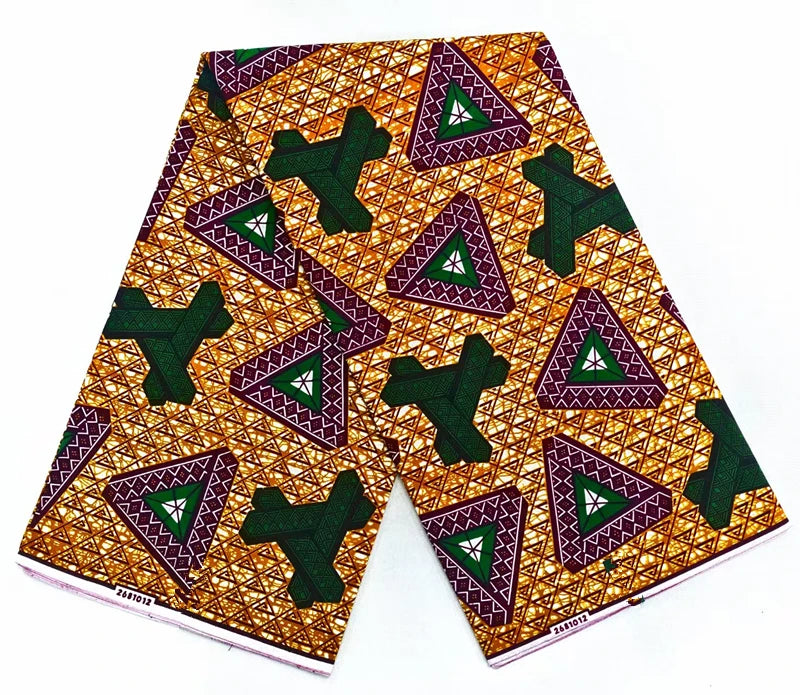Veritable Soft Real  6yards For Party Dress Africna Wax Print Fabric Pagne Wax Material DIY Dress 100% Cotton