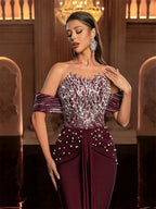 Caroline Charming Mermaid Evening Dresses for Women Off the Shoulder Lace Appliques Saudi Arabric Vestidos De Fiesta Customized
