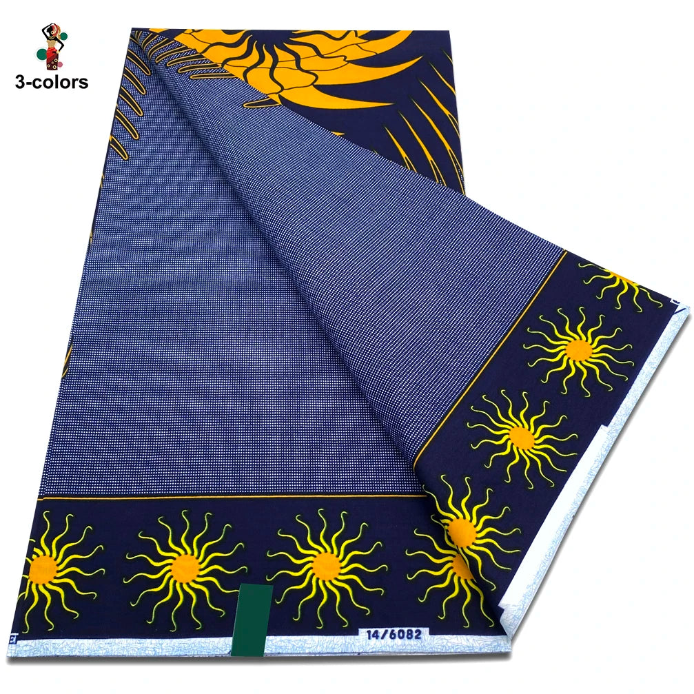 New Arrival High Quality Original 100% Cotton Wax Print Guaranteed Veritable Ankara African Real Wax Fabric Soft Pagne for Dress
