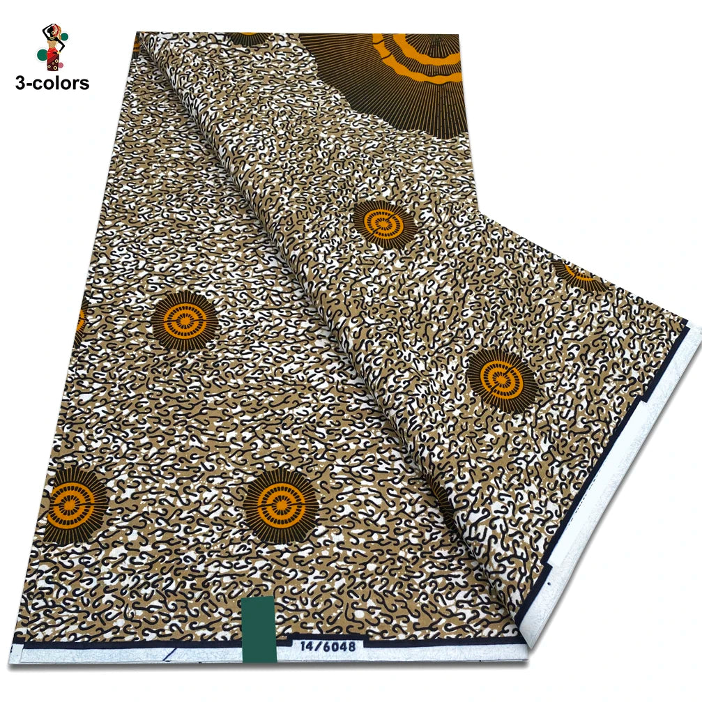 New Arrival High Quality Original 100% Cotton Wax Print Guaranteed Veritable Ankara African Real Wax Fabric Soft Pagne for Dress
