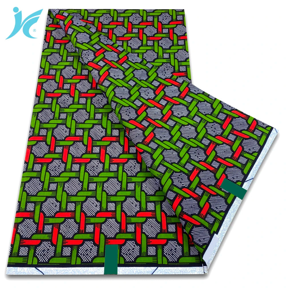 Ankara Wax Fabric 6 Yards High Quality African Wax Print Fabric 100% Cotton Soft Dutch Hollandais Fabric for Men&Women Dresses