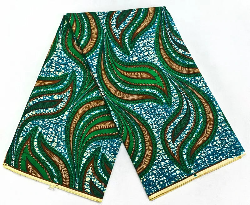 Veritable Soft Real  6yards For Party Dress Africna Wax Print Fabric Pagne Wax Material DIY Dress 100% Cotton
