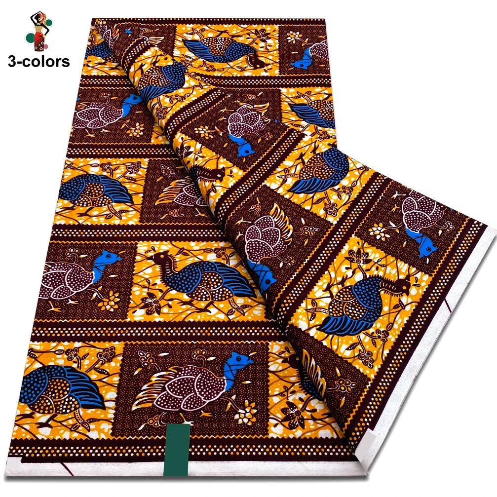 New Arrival High Quality Original 100% Cotton Wax Print Guaranteed Veritable Ankara African Real Wax Fabric Soft Pagne for Dress