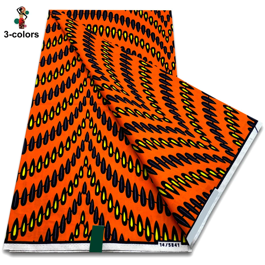 New Arrival High Quality Original 100% Cotton Wax Print Guaranteed Veritable Ankara African Real Wax Fabric Soft Pagne for Dress