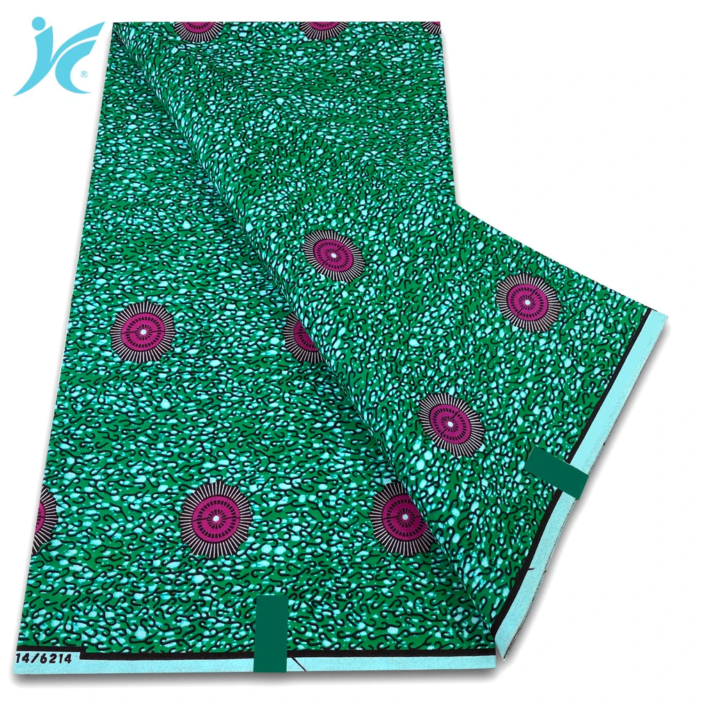 Ankara Wax Fabric 6 Yards High Quality African Wax Print Fabric 100% Cotton Soft Dutch Hollandais Fabric for Men&Women Dresses