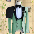 Wedding Men's 3-piece Suit Set (Jacket Pants Vest) Groom Tuxedo Formal Blazer Elegant Suit for Men