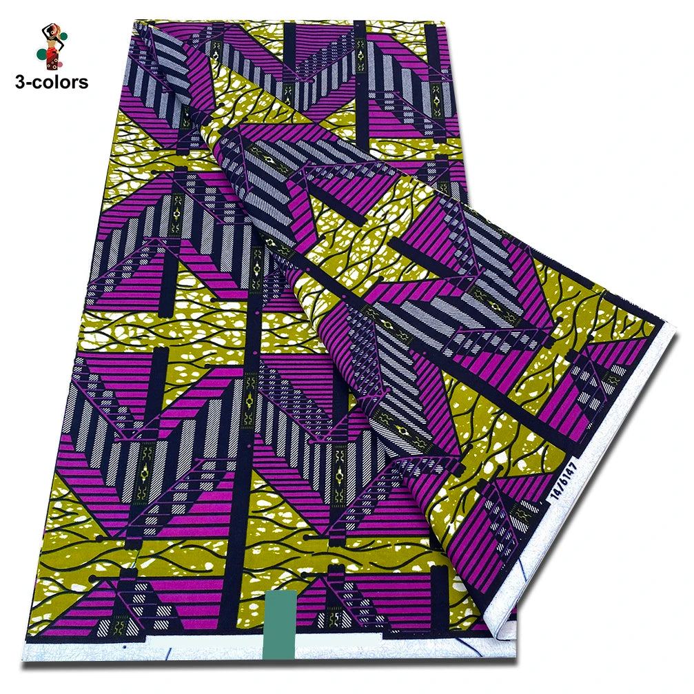 New Arrival High Quality Original 100% Cotton Wax Print Guaranteed Veritable Ankara African Real Wax Fabric Soft Pagne for Dress
