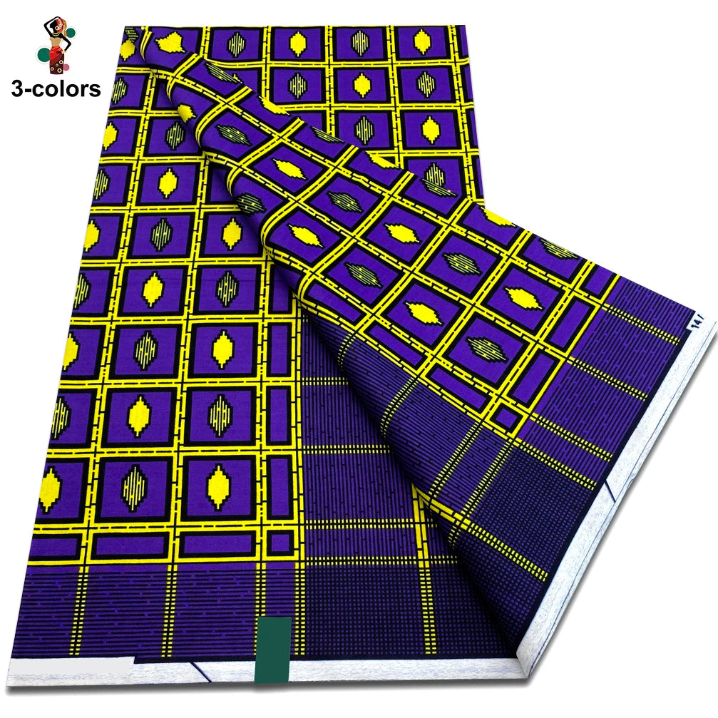 New Arrival High Quality Original 100% Cotton Wax Print Guaranteed Veritable Ankara African Real Wax Fabric Soft Pagne for Dress