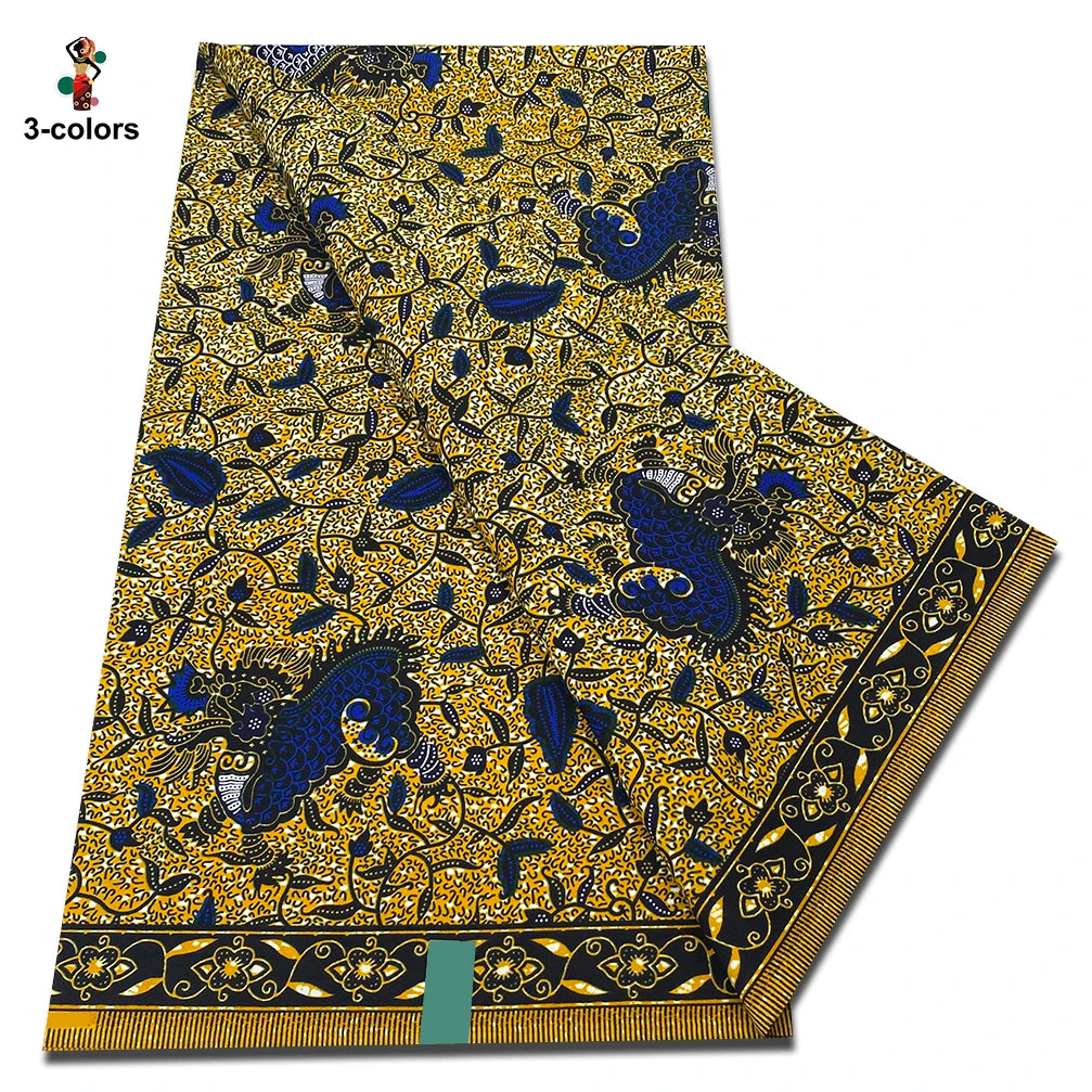 New Arrival High Quality Original 100% Cotton Wax Print Guaranteed Veritable Ankara African Real Wax Fabric Soft Pagne for Dress