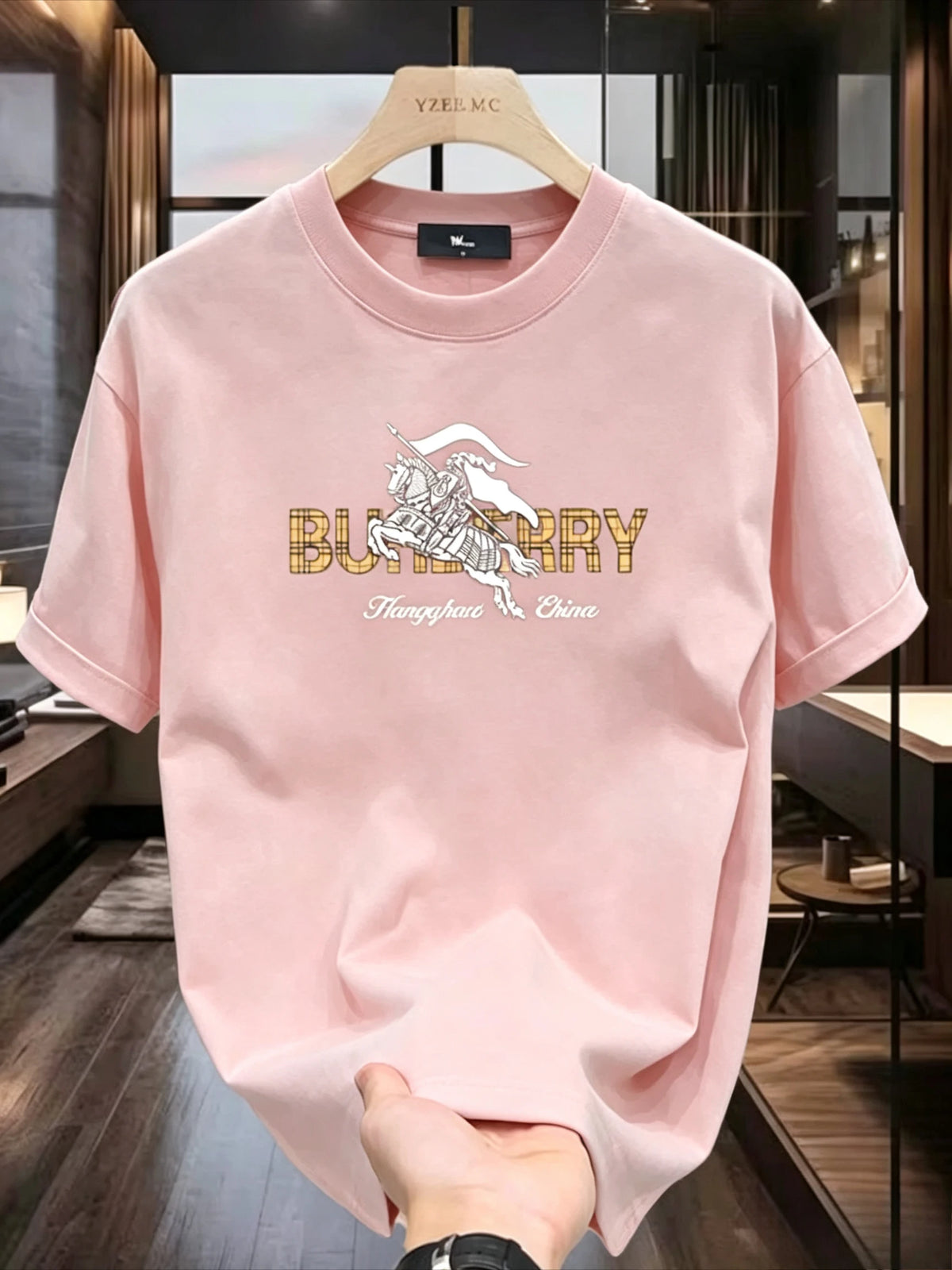 Men's  Women's Cotton Luxurious Letter Print T-shirts Short-sleeved T-shirts High-quality Sleeved Shirts Street Fashion Apparel