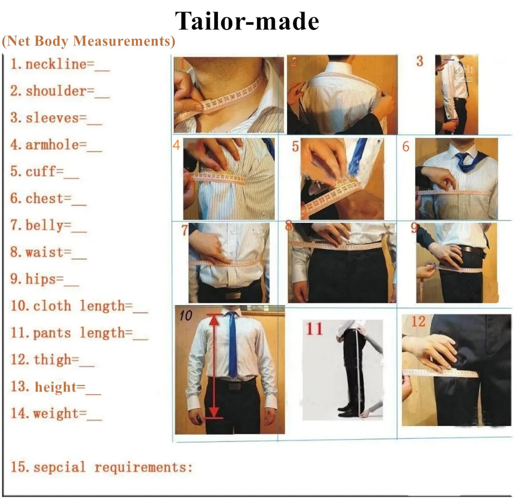 Men’s Wear Suit Black 3-Piece Suit Grey Lapel One Button Wedding & Party Blazer Set (Jacket+Vest+Pants) Tailor Made