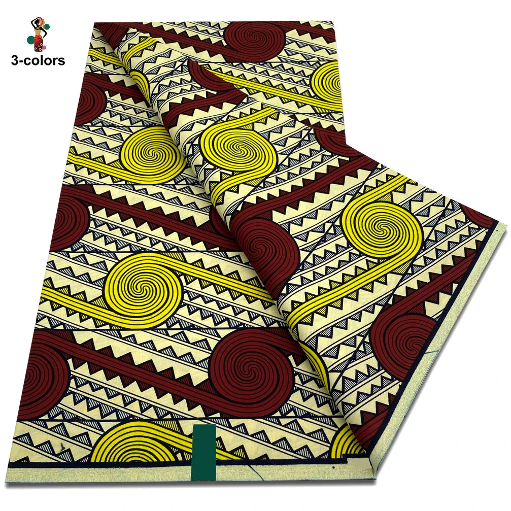 New Arrival High Quality Original 100% Cotton Wax Print Guaranteed Veritable Ankara African Real Wax Fabric Soft Pagne for Dress