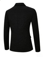 Men's White Business Suits For Casual Party Elegant Jacquard Suits Top High Quality Solid Clothes Basic Pocket Jacket