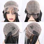 Synthetic Full Lace Wig Braided Wigs For Black Women Cornrow Box Wig Braid 36 Inches Braiding Hair Knotless Box Braids Wigs