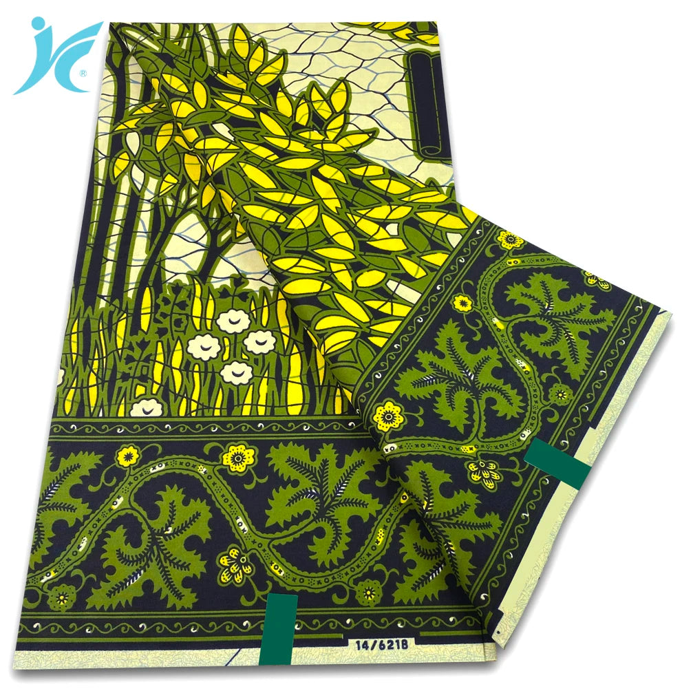 Ankara Wax Fabric 6 Yards High Quality African Wax Print Fabric 100% Cotton Soft Dutch Hollandais Fabric for Men&Women Dresses