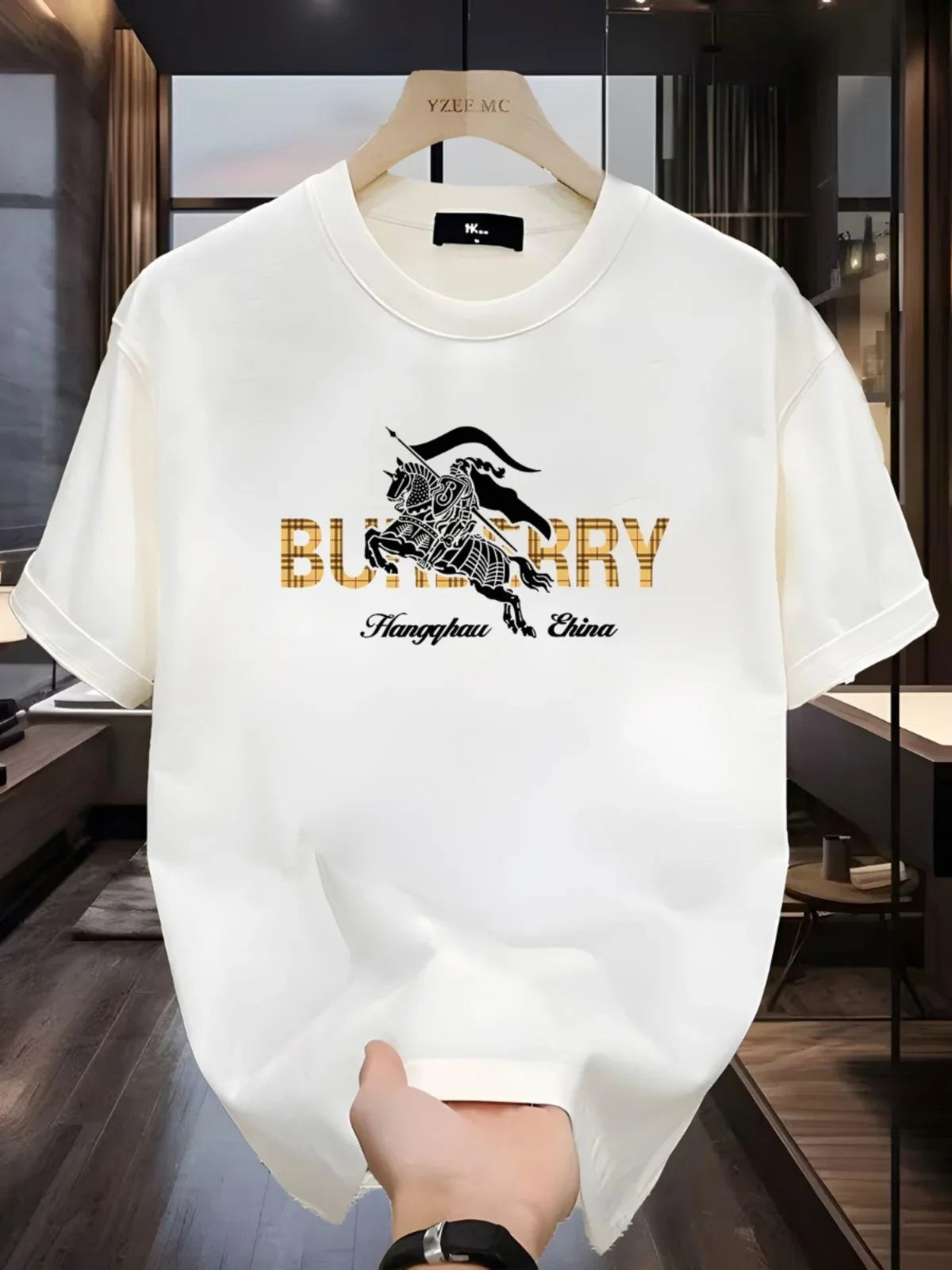 Men's  Women's Cotton Luxurious Letter Print T-shirts Short-sleeved T-shirts High-quality Sleeved Shirts Street Fashion Apparel